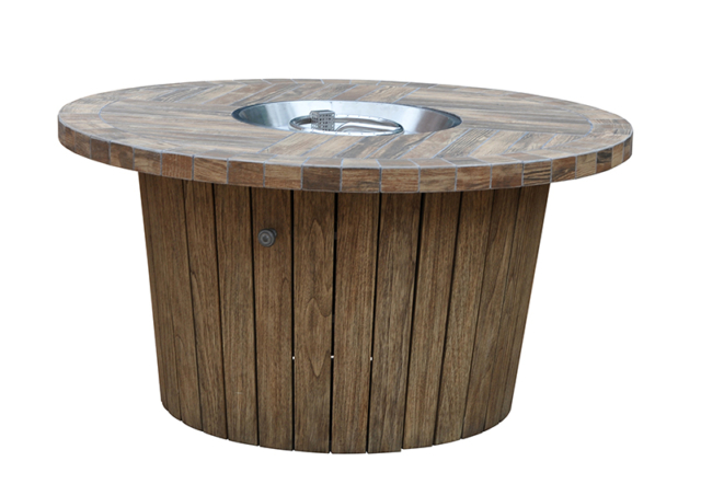 Kingston Casual Outdoor Furniture round-fire-pit-with-fsc-wood-base-honey-combo-concrete-top
